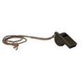GI Style Olive Drab Police Whistle with Cork Pea